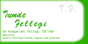 tunde fellegi business card